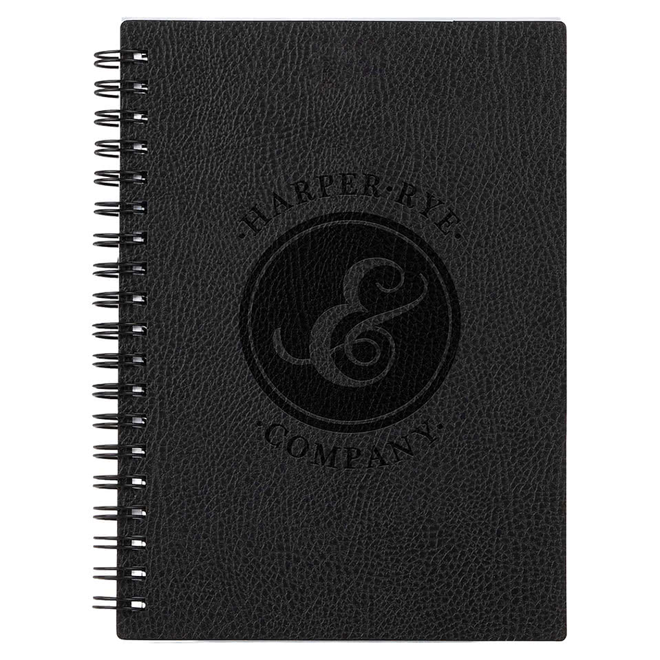 Debossed Pebble Grain FSC Recycled Hard Cover Spiral Notebook