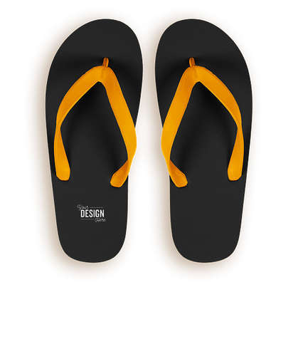 Bora Bora Color Block Flip Flops - Black / Orange