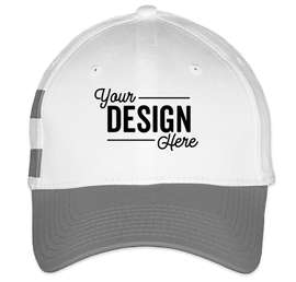 New Era Stretch Fit Striped Cotton Hat - Color: White / Grey