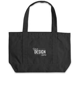 Large Midweight Gusseted Pigment Dyed Boat Tote - Color: Washed Black