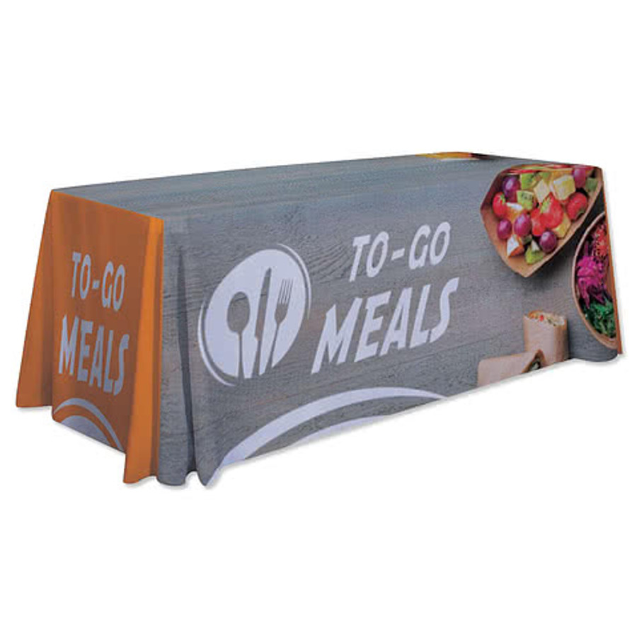 Full Color 6' Premium Throw Tablecloth in Columbia Blue
