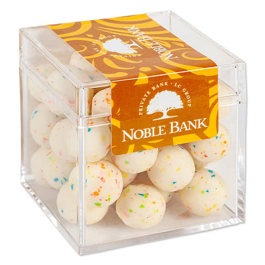 Full Color Sweet Box with Cake Bites in White