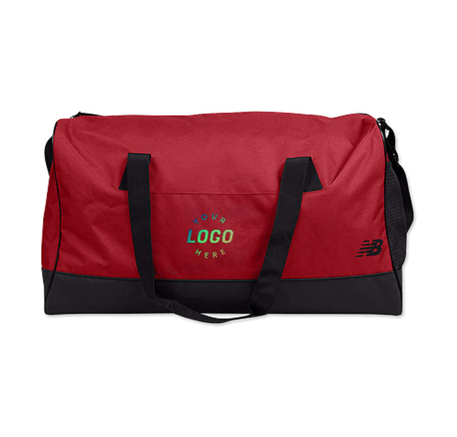 Full Color New Balance Essentials Large Duffel Bag in Red
