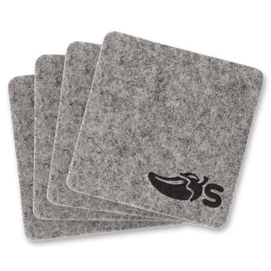 Linden Felt Coasters (Set of 4) in Grey