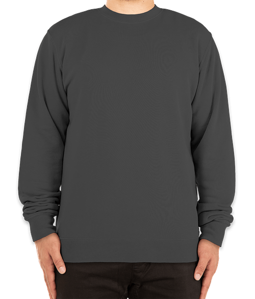 Independent Trading Pigment Dyed Crewneck Sweatshirt in Pigment Black