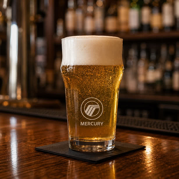 Laser Etched 13.5 oz. Hamburg Beer Glass