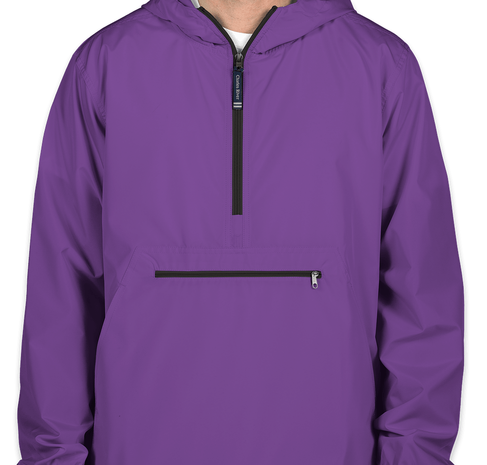 Charles River Pack-N-Go Hooded Packable Anorak - Embroidered-default