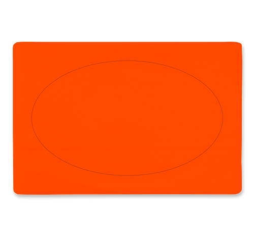 Full Color 6 in. x 4 in. No Residue Oval Tech Decal in Orange