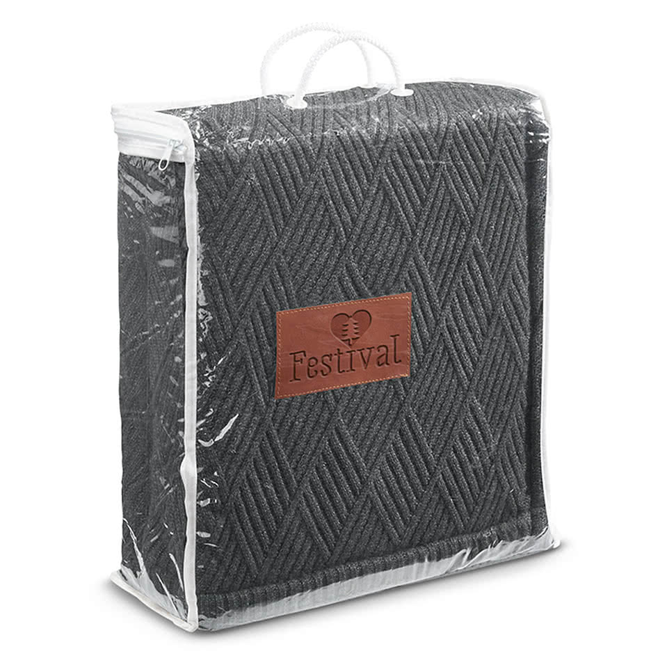 Debossed Leeman Trellis Knit Blanket
