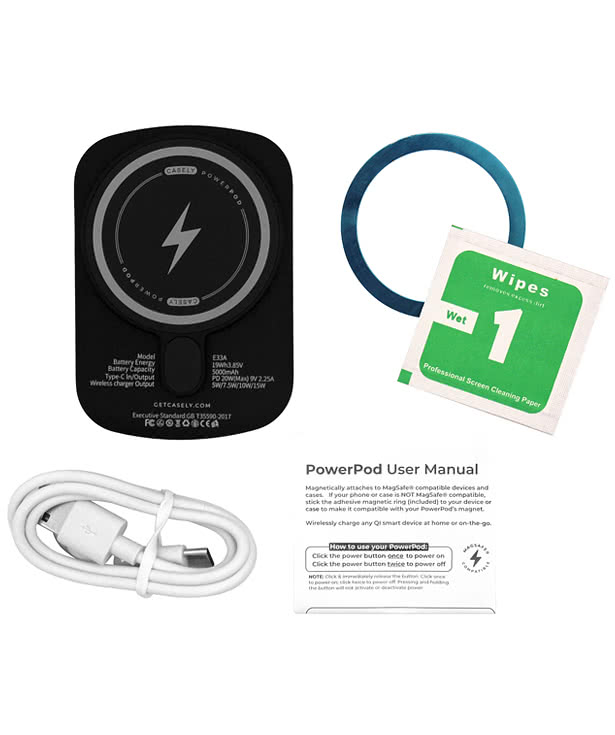Full Color Casely MagSafe 5,000 mAh Portable Wireless Power Bank
