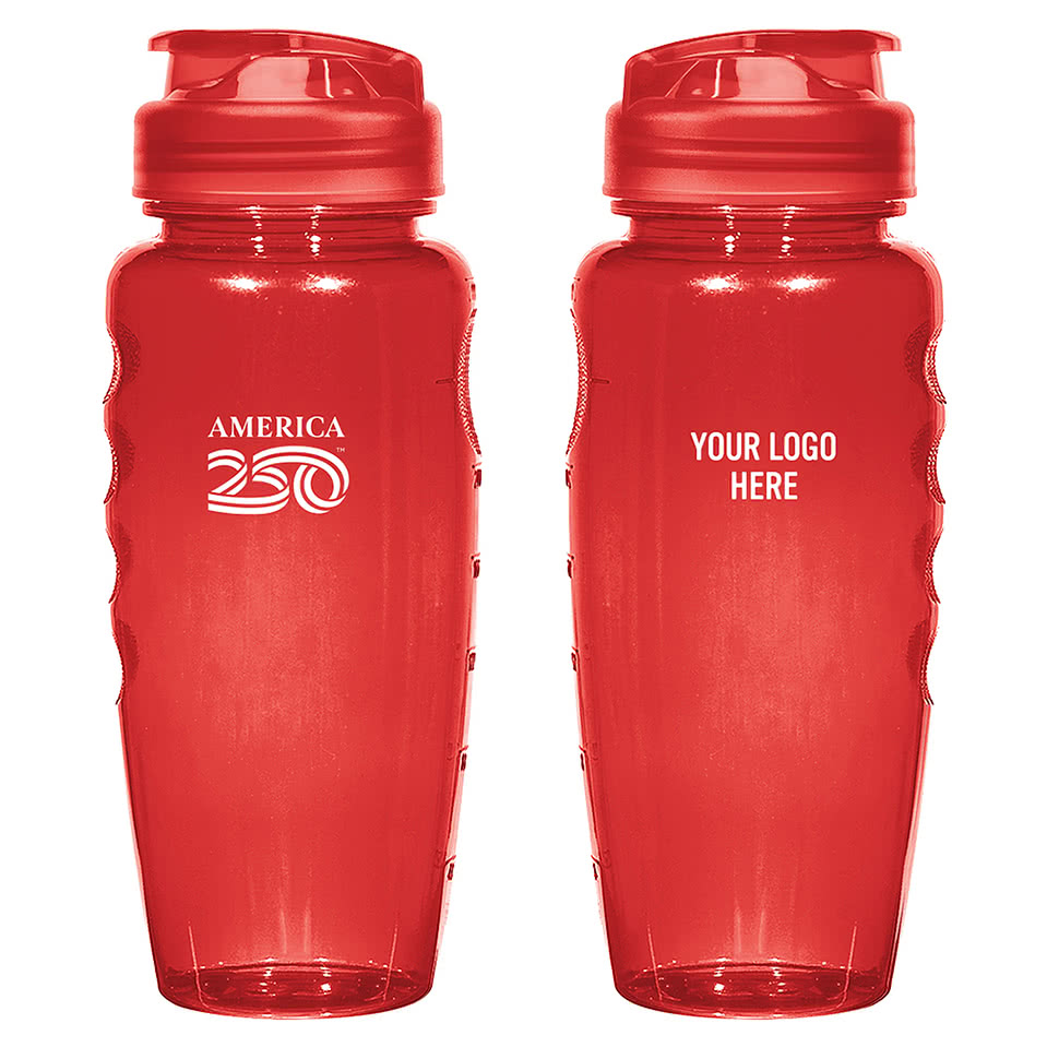 America250™ 30 oz. Poly-Clear Gripper Water Bottle