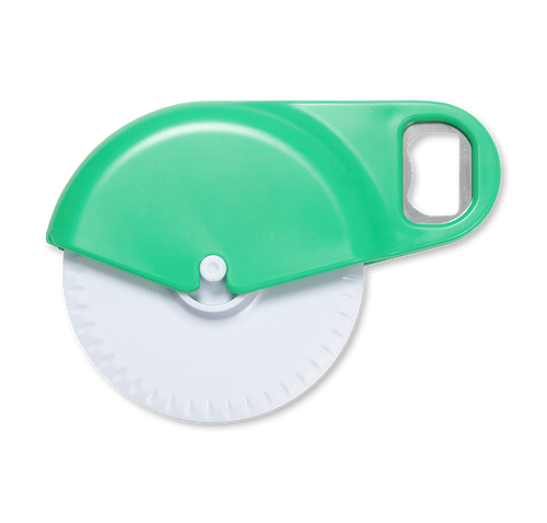 Napoli Pizza Cutter with Bottle Opener in Green