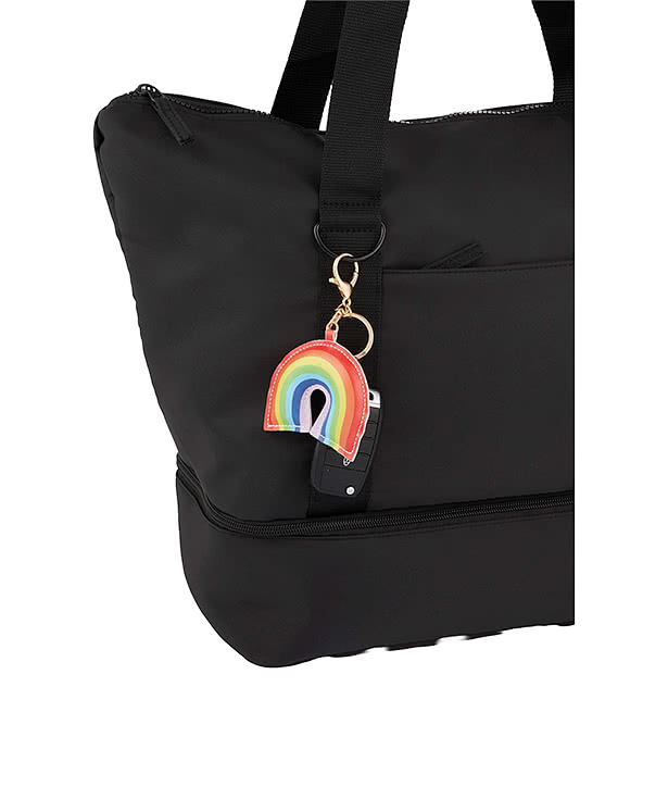 Rainbow Leather Keychain