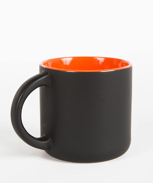 14 oz. Ceramic Two-Tone Black Minolo Mug