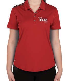 Adidas Women's Climacool 3-Stripes Shoulder Polo - Color: Power Red
