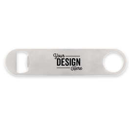 Paddle Metal Bottle Opener - Color: Silver