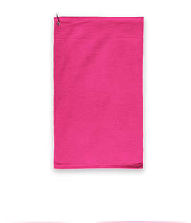 Port Authority Grommeted Microfiber Golf Towel - Color: Pop Raspberry