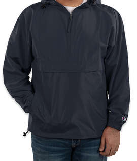 Champion Packable Half Zip Windbreaker Jacket - Color: Navy
