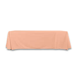 Full Color 8' Poplin Throw Tablecloth - Color: Peach