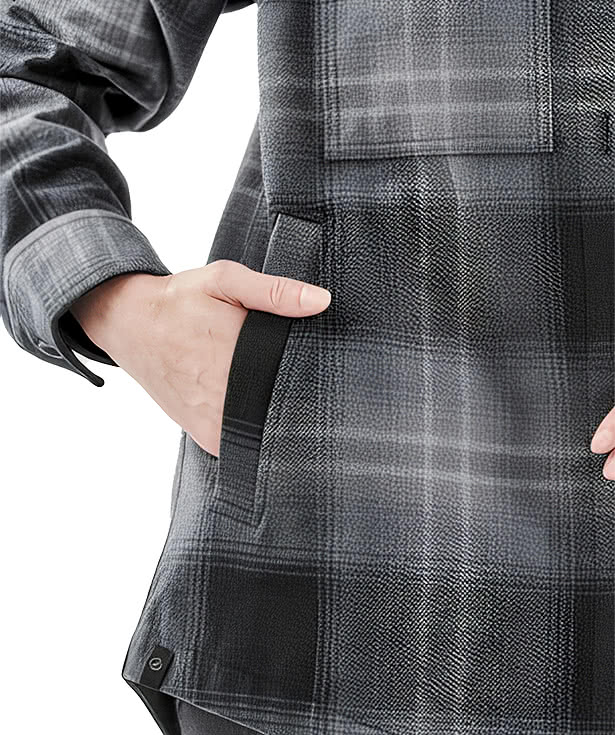 Stormtech Women's Highland Recycled Plaid Shirt Jacket