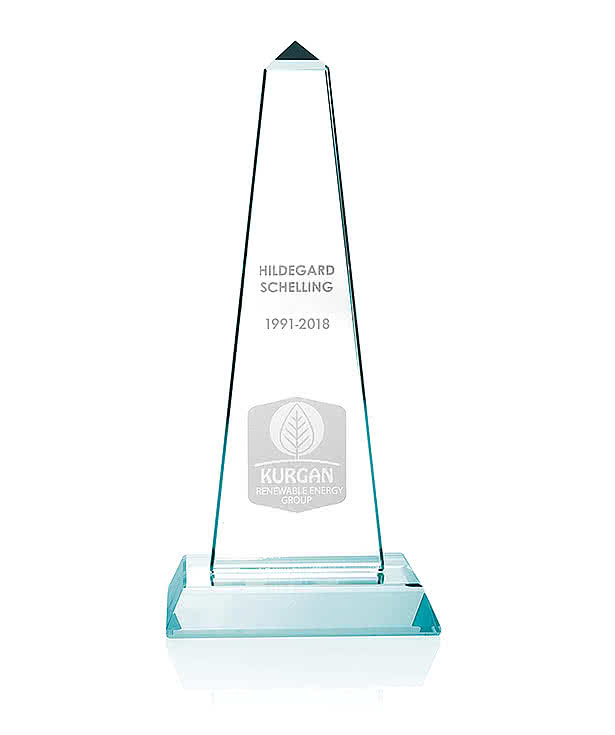 Laser Engraved Small Mammoth Tower Award