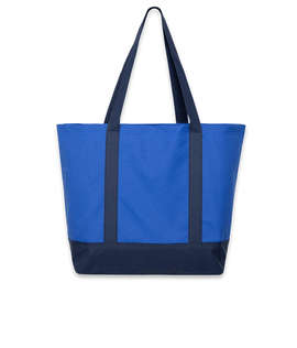 Port Authority Medium Poly Canvas Day Tote Bag - Color: Twilight Blue / Navy