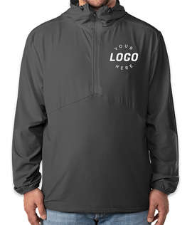 Russell Athletic Legend Half Zip Hooded Sweatshirt - Color: Stealth