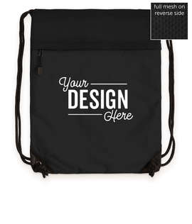 Port Authority Mesh Drawstring Bag - Color: Black