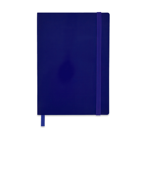 Glossy Soft Cover Bound Notebook in Blue