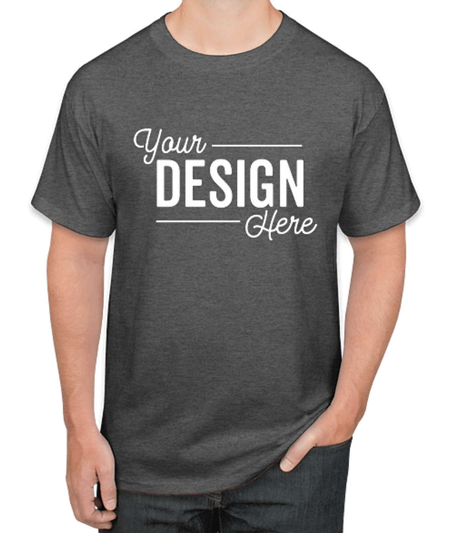 Hanes Authentic T-shirt in Charcoal Heather