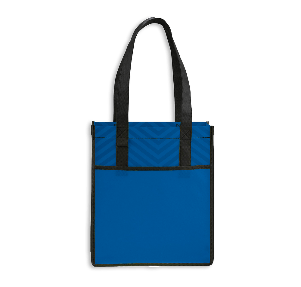 Chevron Non-Woven Shopper Tote Bag-default