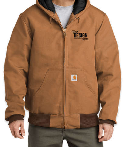 Carhartt Tall Water Repellent Flannel Lined Hooded Jacket - Carhartt Brown 