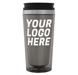 16 oz. Steel City Insulated Travel Mug - Color: Smoke