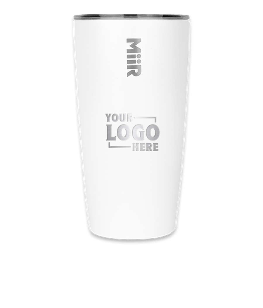 MiiR Laser Engraved 16 oz. Stainless Steel Insulated Tumbler in White Powder