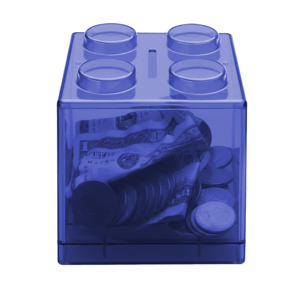 Money Stack Building Block Coin Bank-default