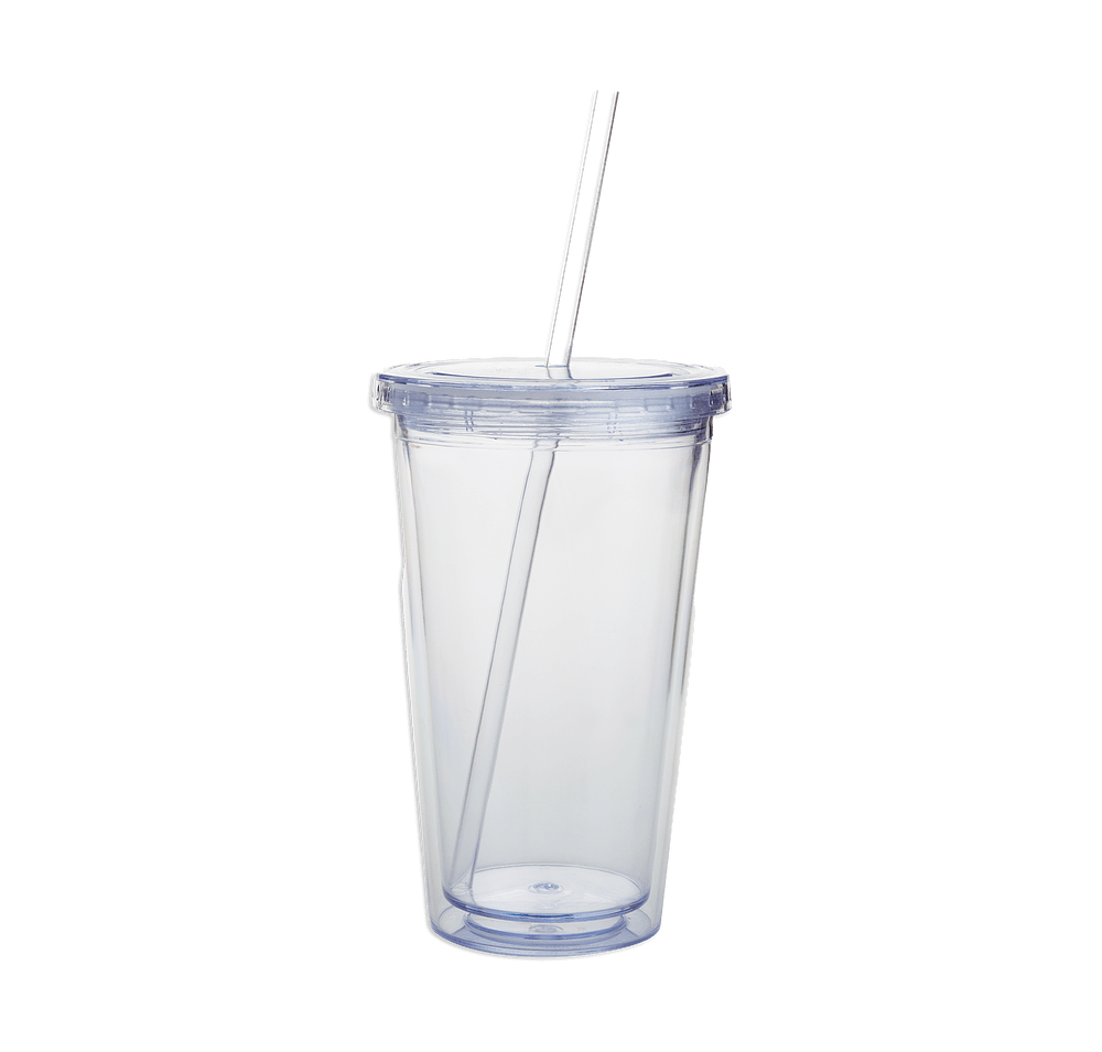 Full Color 18 oz. Acrylic Insulated Tumbler with Straw-default