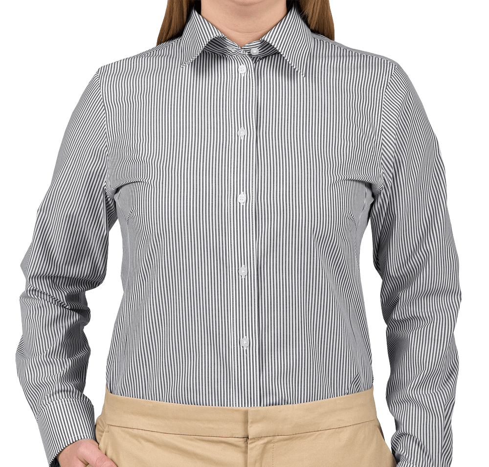 Devon & Jones Women's Banker Stripe Dress Shirt - Printed-default