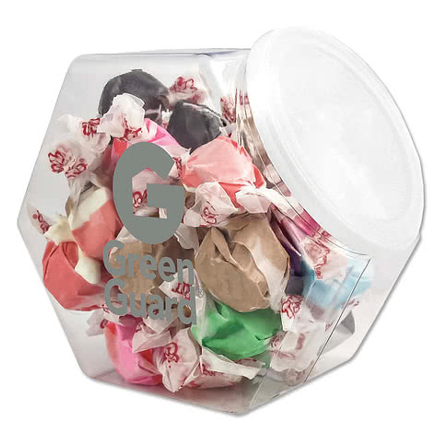 Penny Candy Jar with Individually Wrapped Salt Water Taffy (Tub of 30) in Saltwater Taffy