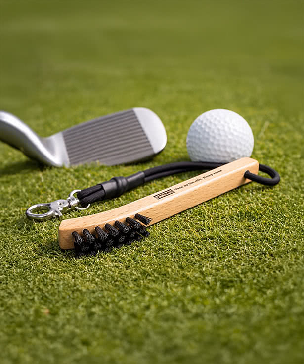Deodar Beech Wood Golf Club Brush Cleaner w/Clip
