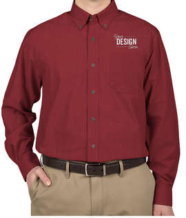 Port Authority Crosshatch Dress Shirt - Color: Red Oxide