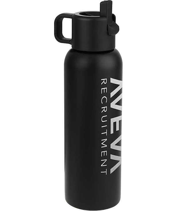 Laser Engraved 22 oz. Clio Eco-Friendly Water Bottle with Flip Straw