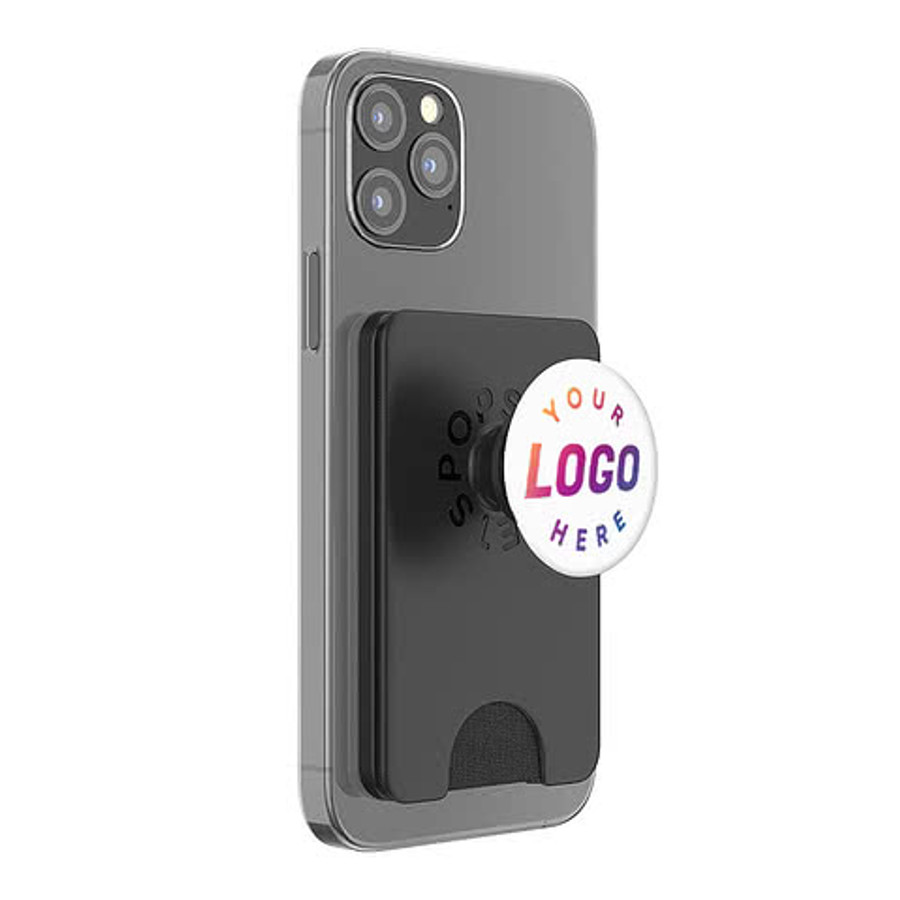 Full Color PopSockets® MagSafe PopWallet Plus in White