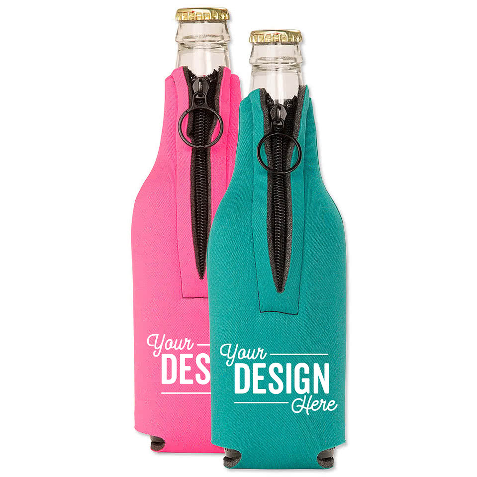 Foldable Foam Zipper Bottle Cooler