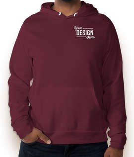 Embroidered Bella + Canvas Ultra Soft Pullover Hoodie - Color: Maroon