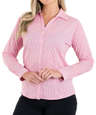 Blue Generation Women's Untucked Gingham Long Sleeve Dress Shirt
