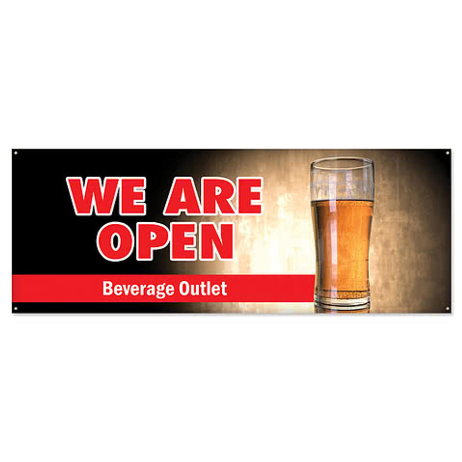Full Color 8' x 3' Polyester Banner in Navy
