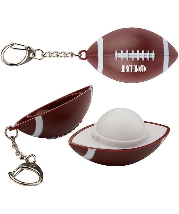 Football SPF 15 Lip Balm Keychain