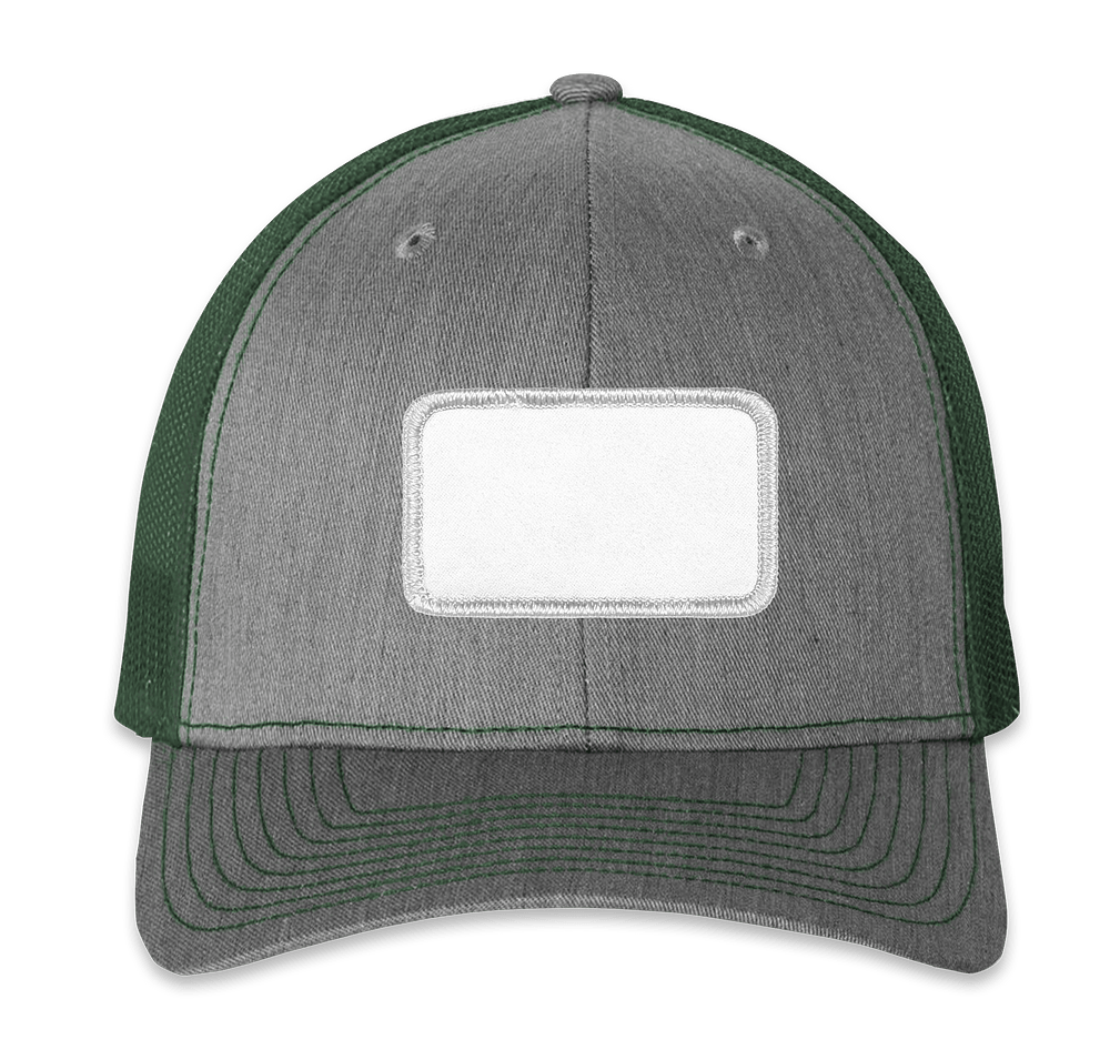 Richardson Snapback Trucker Hat - Rectangle Patch - Embroidered-default