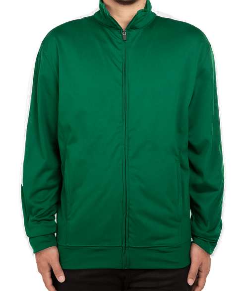 Augusta Medalist Tricot Track Jacket 2.0 in Dark Green / White