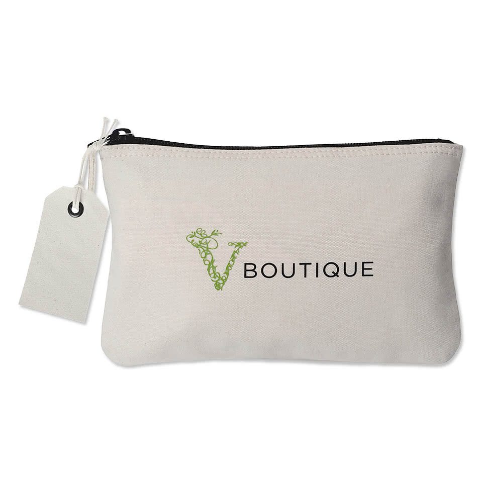 Cotton Canvas Zippered Pouch